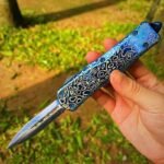 5.5 INCH Slick Droplets Blue Feather OTF-TK5002-13 - Image 4