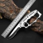 Factory direct selling boxing gloves folding knife stainless steel outdoor folding knife multifunctional camping knife folding knife self-defense boxing knife - Image 4