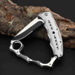 Factory direct selling boxing gloves folding knife stainless steel outdoor folding knife multifunctional camping knife folding knife self-defense boxing knife - Image 3