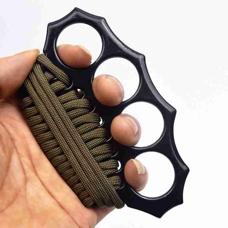 18413301718_2086927425.jpg Iron four-fingered glove refers to the tiger summoner legal martial arts fighter support ring ring defense boxer buckle - Image 1