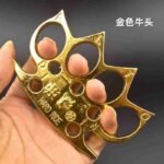 Defense equipment thickened bull head tiger finger martial arts gloves hand buckle fist buckle iron four-finger tiger fighting hand support ring ring - Image 2