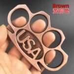 buckle USA finger tiger fist buckle legal defense hand support child knuckle copper ring buckle - Image 4