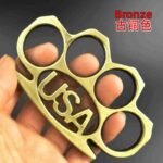 buckle USA finger tiger fist buckle legal defense hand support child knuckle copper ring buckle - Image 3