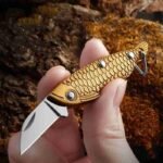3D Fish Shape Mini Folding Keychain Pocket Knife High Hardness Sharp Blade Outdoor EDC Camping Hunting Survival Tactical Tool - Image 3