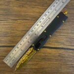 4 INCH GOLD Silver SIDED BLADE double edged switchblade KNIFE-TK025 - Image 3