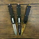 4 INCH GOLD Silver SIDED BLADE double edged switchblade KNIFE-TK025 - Image 5