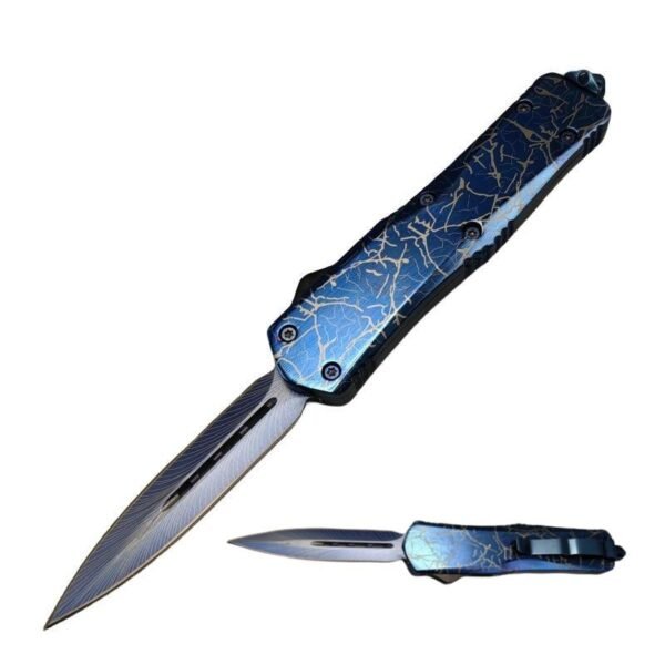 Canivete OTF automático 5,5 pol. azul TK5002-13