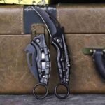 Black Folding Pocket Folding Paw Knife, Household Pocket Fruit Knife, Key Chain DYI Folding Tool Knife, Unpacking Tool Knife - Image 3