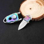Gyro Shape Knife EDC Key Ring Folding Knife Mini Carrying Pocket High Hardness Pocket Knife Self-defense Folding Knife - Image 2