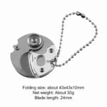 Keychain Screwdriver Multifunctional Hexagon Coin Outdoor EDC Tool Hexagon Folding Coin Knife Pocket Fold Mini coltello Gear Pee - Image 7