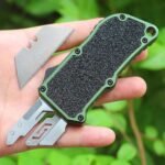 utility Knives，5PCS Blades Survival Pocket Knife Paper Box Cutter Portable DIY Stationery Hand Tools Multitool - Image 6