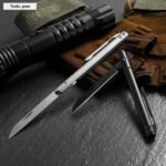 Mini D2 Folding Knife Portable Knife Stainless Steel Sharp Knife Field Mini Fruit Knife for Home Kitchen Knife/Camping Tools - Image 4
