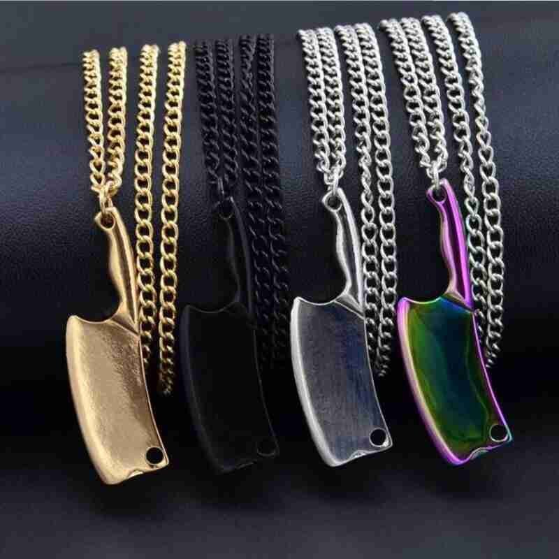 New-High-Polished-4-Colors-Mini-Blade-Chef-Kitchen-Knife-Pendant-Necklace-for-Men-Women-Hip.jpg New High Polished 4 Colors Mini Blade Chef Kitchen Knife - Image 1