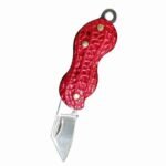 Outdoor Creative Peanut Shaped Mini Key Pocket Knife Stainless Steel Portable Folding Knife Cutter Necklace Knife Fruit Knife - Image 2