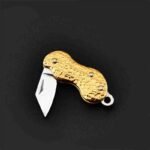 Outdoor Creative Peanut Shaped Mini Key Pocket Knife Stainless Steel Portable Folding Knife Cutter Necklace Knife Fruit Knife - Image 5