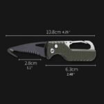 Portable Multifunctional Express Parcel Knife, Keychain, Serrated Hook, Carry-on Unpacking, Emergency Survival Tool Box Opener - Image 9