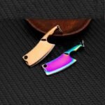 Stainless Steel Multiple Colour Sharpened Blade Tiny Mini Knife Palm Kitchen Knife Key Decoration Tool Envelope Opener Key Ring - Image 12
