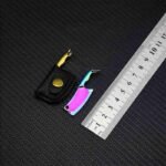 Stainless Steel Multiple Colour Sharpened Blade Tiny Mini Knife Palm Kitchen Knife Key Decoration Tool Envelope Opener Key Ring - Image 9