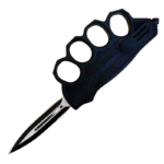 9 inch BIKER Knuckle OTF Knife&defender brass knuckle switchblade-TKT200-02 - Image 3