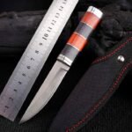 Sanding Blade Hunting Knife Fixed Blade With Comfortable Handle With Nylon Sheathing