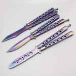 Color Butterfly Knife/Balisong/fan knife