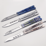 7075 Aluminum Clone Balisong Flipper Butterfly Trainer Knife Lining Handle Bushings System