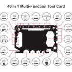 Ferramenta cartão multitool 46 pol. aço inox FC-9024 para atacado B2B
