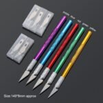 1 Set Craft Knife With 6Pcs Blade Craft Engraving Phone Repair Cutter Tool Non-slip Knife Sculpture Pastry Cutter Paper Cutting - Image 6