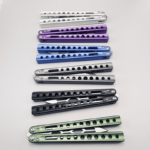 7075 Aluminum Clone Balisong Flipper Butterfly Trainer Knife Lining Handle Bushings System - Image 5