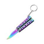 1pc Portable Stainless Steel Folding Butterfly Knife,EDC Outdoor Game Practice Knife,Suitable for Beginners to use - Image 3