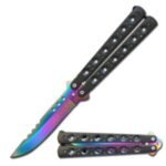 5.5inch Closed Length Black Scorpion Balisong Butterfly Flipper Knife - Image 10