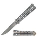 5.5inch Closed Length Black Scorpion Balisong Butterfly Flipper Knife - Image 11