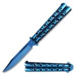 5.5inch Closed Length Black Scorpion Balisong Butterfly Flipper Knife - Image 3