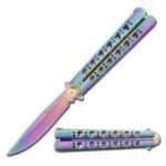 5.5inch Closed Length Black Scorpion Balisong Butterfly Flipper Knife - Image 5