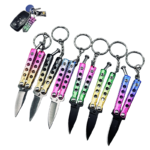 Mini Color Butterfly knife keychain small balisong
