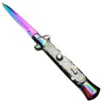8.75 Inch Italian pocket knife with stiletto switch blade - Image 2