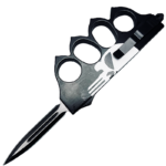 9 inch American flag & punisher & biker Tench OTF knives-TKK238-008 - Image 4