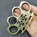 Brass Brass Self-defense brass-finger tiger outdoor defense kit carried by boys - Three Ghost Head Gre