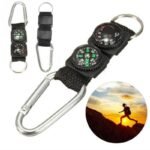 Camping Outdoor Tools Multi Compasses Pointer Mini Keychain Metal Climbing Thermometer Compass Key Hook Sports Accessories