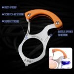 Carabiner Gadgets Brass Knuckles Survival Rings Multi-Functional Self Defense Outdoor Tools EDC Keychain Protector Bottle Opener - Image 2