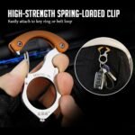 Carabiner Gadgets Brass Knuckles Survival Rings Multi-Functional Self Defense Outdoor Tools EDC Keychain Protector Bottle Opener - Image 4