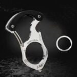 Carabiner Gadgets Brass Knuckles Tactical Survival Rings Multi-Functional Self Defense Tool EDC Keychain Protector Bottle Opener - Image 3