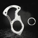 Carabiner Gadgets Brass Knuckles Tactical Survival Rings Multi-Functional Self Defense Tool EDC Keychain Protector Bottle Opener - Image 4