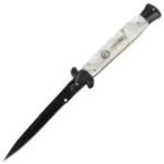 8.75 Inch Black Italian Stiletto Switch Knife - Image 4