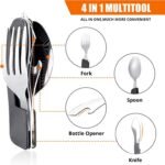 Foldable Tableware Knife Spoon Fork Camping Knife Fork Spoon Combination Tableware Outdoor Portable Multifunctional - Image 2