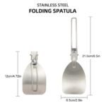 Folding Spatula Food Turner Fold Spoon Frying Shovel Stainless Steel Outdoor Camping Gear Cooking Accessories Picnic Equipment - Image 2
