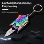 Keychain Knife Stainless Steel Folding Knife Mini Practical Foldable Pocket Keychain Knife Outdoor Accessories - Image 3