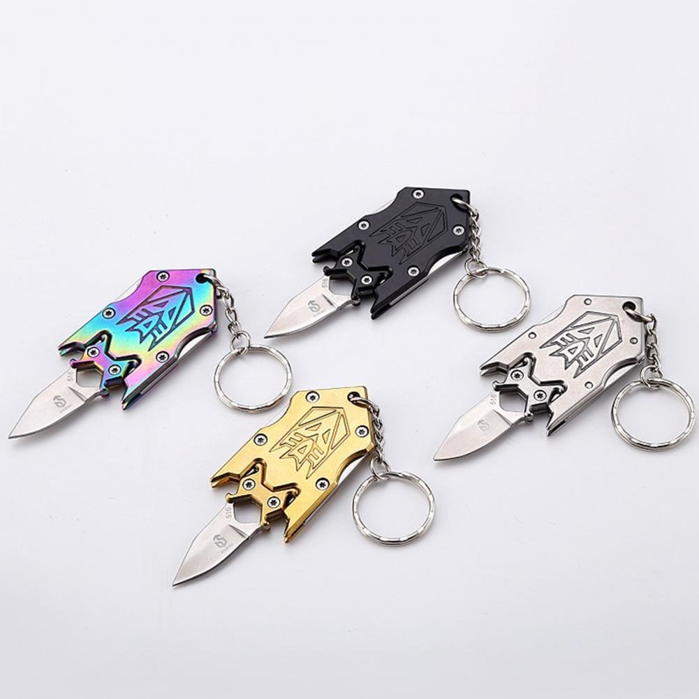 Keychain-Knife-Stainless-Steel-Folding-Knife-Mini-Practical-Foldable-Pocket-Keychain-Knife-Outdoor-Accessories.jpg Keychain Knife Stainless Steel Folding Knife Mini Practical Foldable Pocket Keychain Knife Outdoor Accessories - Image 1