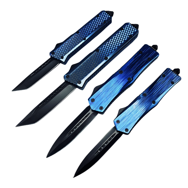 Canivete OTF automático 5,5 pol. azul TK503