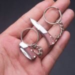 Mini Folding Knife Pendant Keychains Outdoor Hiking
